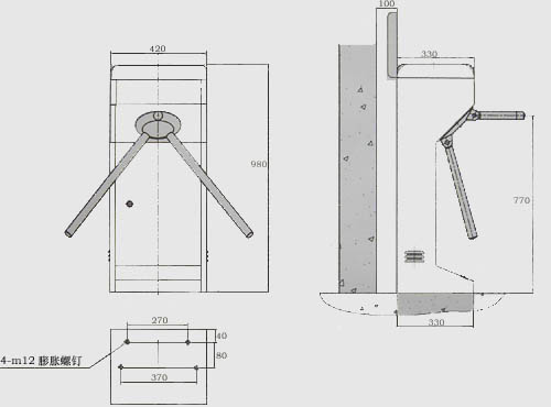 Tripod Turnstile Installation