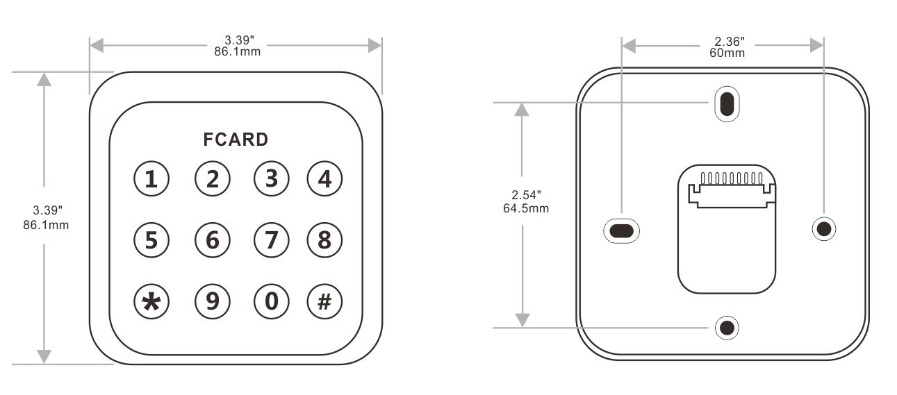 Access Reader Product Size