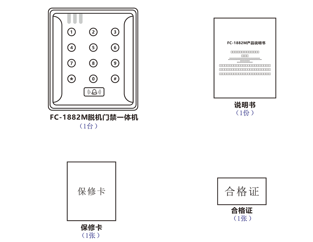 IC卡門禁配件清單